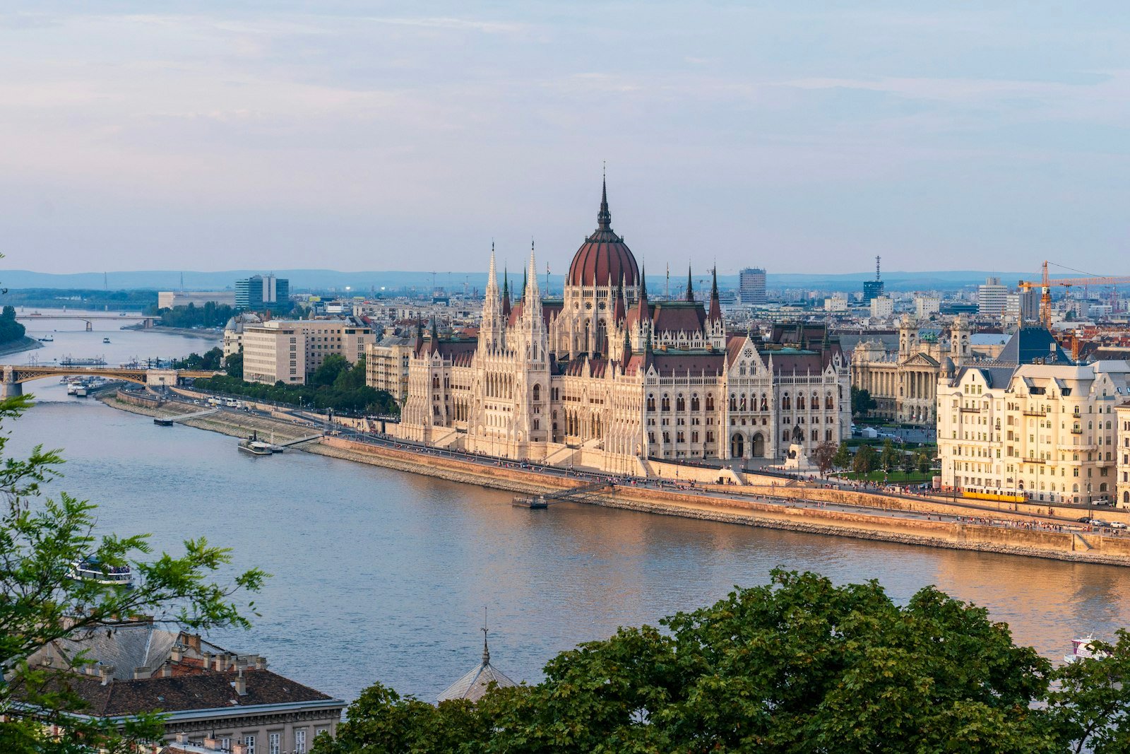 The Hungarian Parliament Building on the bank of the Danube in Budapest