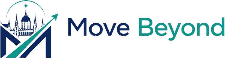 Move Beyond logo: a stylised M containing the Hungarian Parliament, with the words Move Beyond